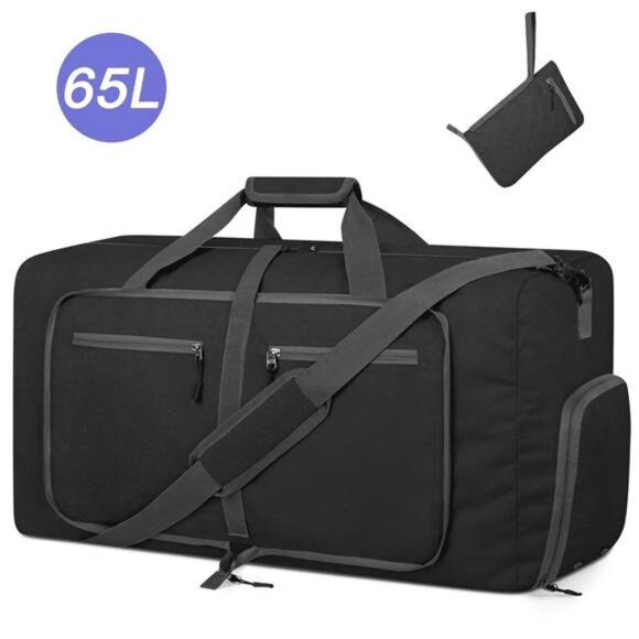 Travel Duffle Bag, 65L Foldable Weekender Bags - Picture 6 of 6